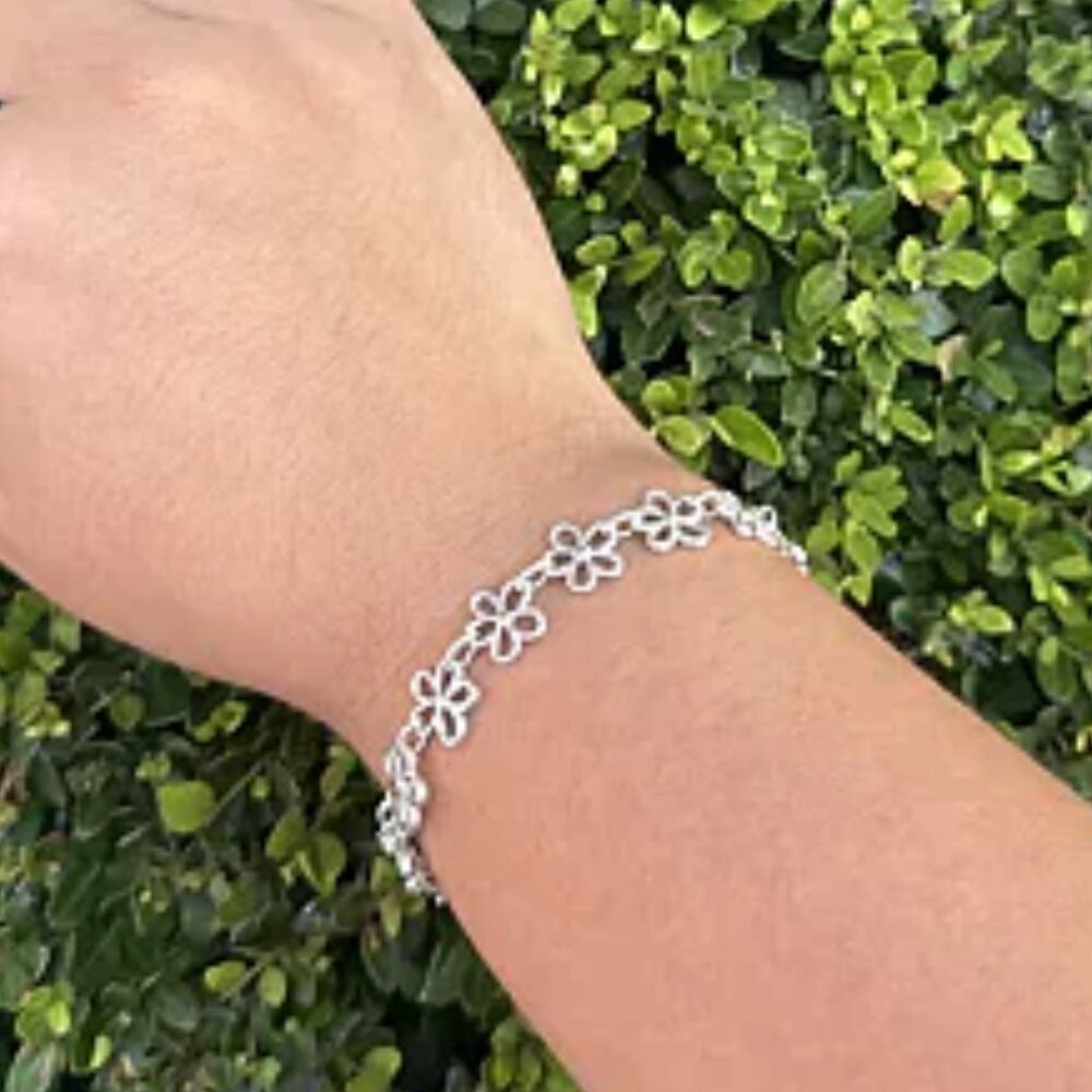James Avery Daisy Charm Bracelet Charm birthday gift  Bracelet Medium 7.9inchs - Picture 6 of 12